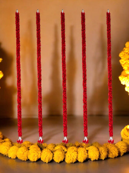 60" Long Artificial Flower Lari, Set of 5