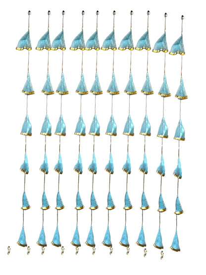 Net Fabric and Gota Lari, Set of 10