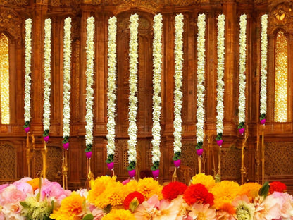 3 Feet Long Plastic Lotus Lari, Set of 12