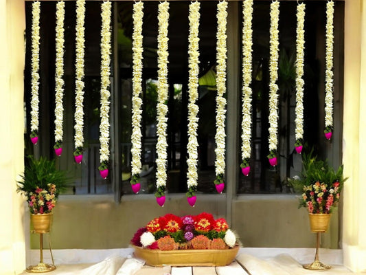 3 Feet Long Plastic Lotus Lari, Set of 12