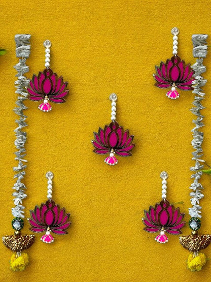 7" Long Lotus Hanging, Set of 5
