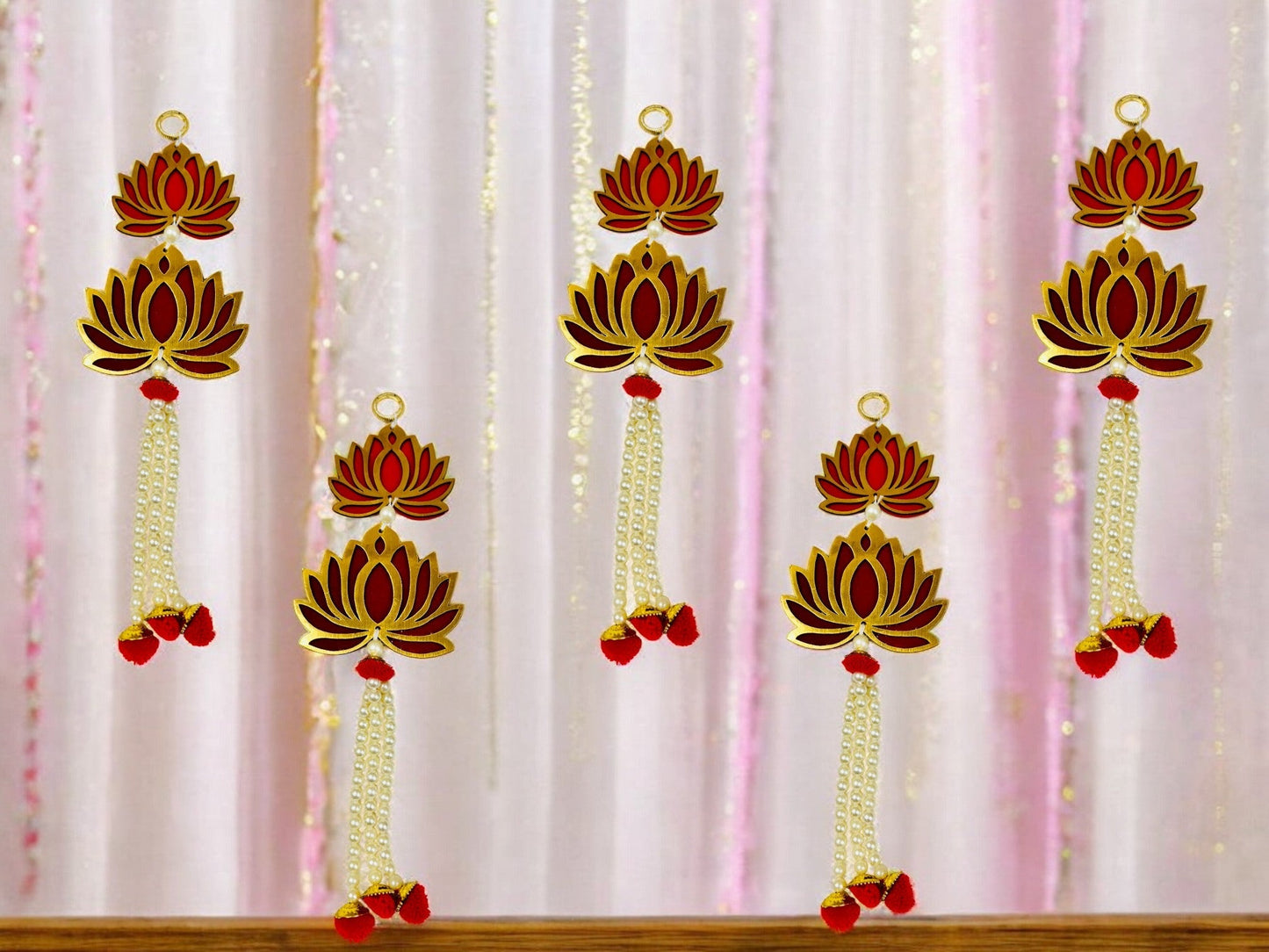 12" Long Lotus Hanging, Set of 5