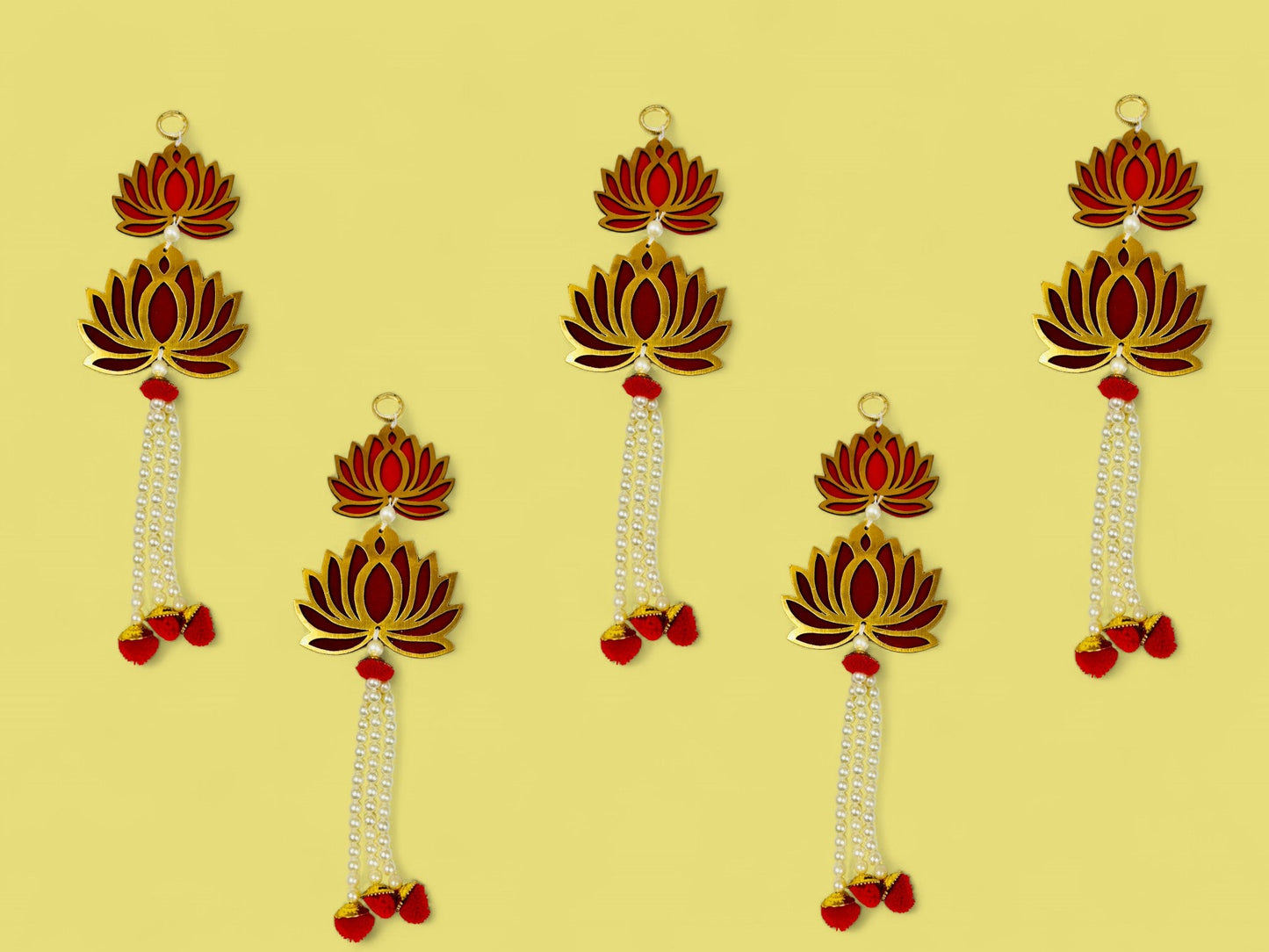 12" Long Lotus Hanging, Set of 5