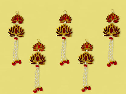 12" Long Lotus Hanging, Set of 5