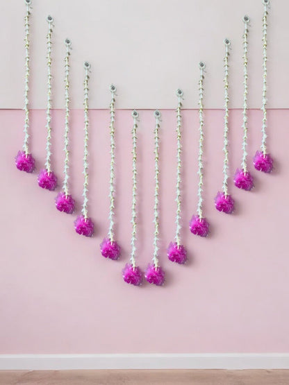 19" Long Marigold Malai Lari, Set of 12