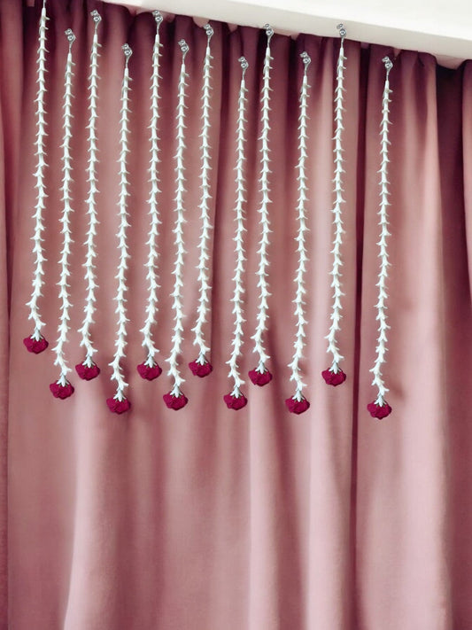 19" Long Rose Malai Lari, Set of 12