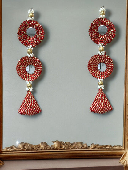 Mirror, Flowers & Bell Lari, Set of 2