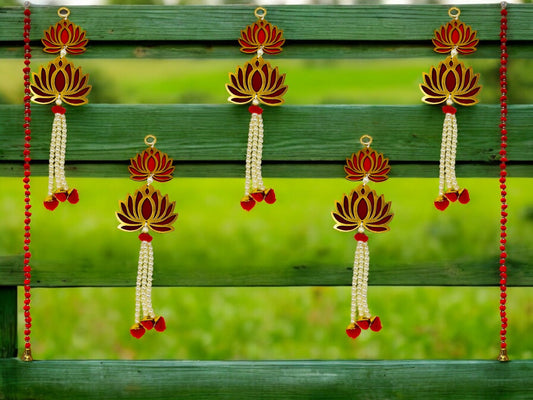 12" Long Lotus Hanging, Set of 5