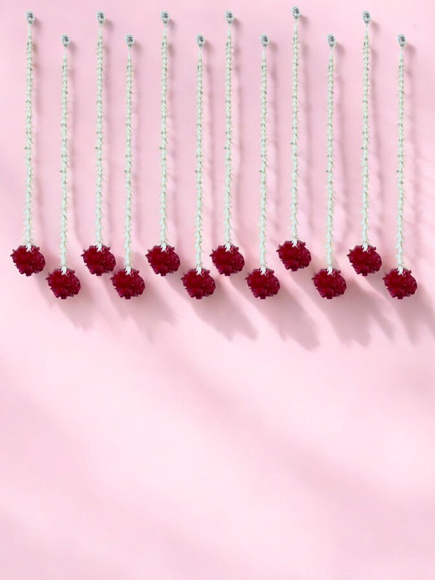 19" Long Marigold Malai Lari, Set of 12