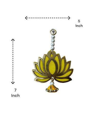 Ready to Gift Combo - Lotus Hangings & Elephant Diya in Organza Potli