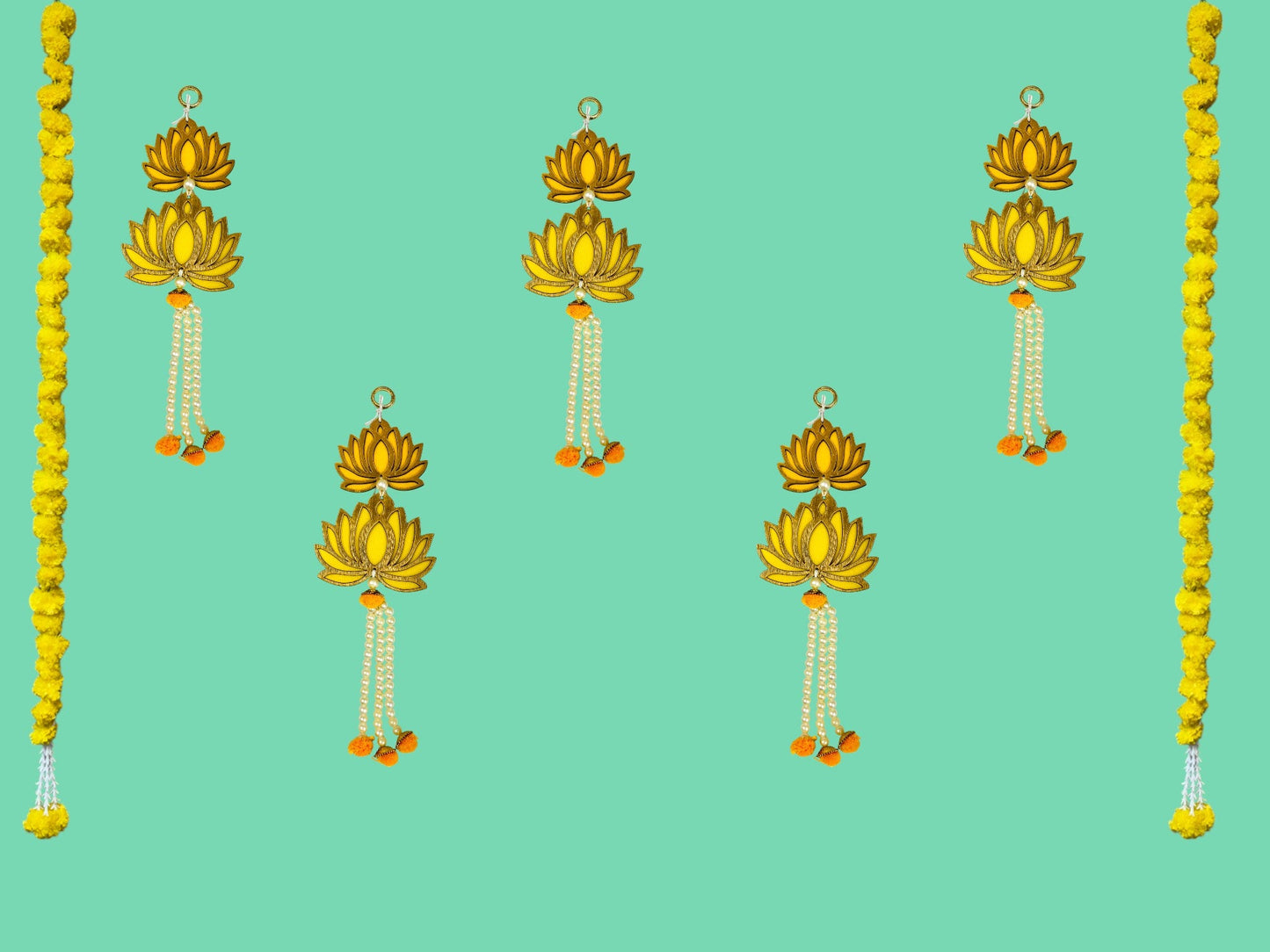 12" Long Lotus Hanging, Set of 5