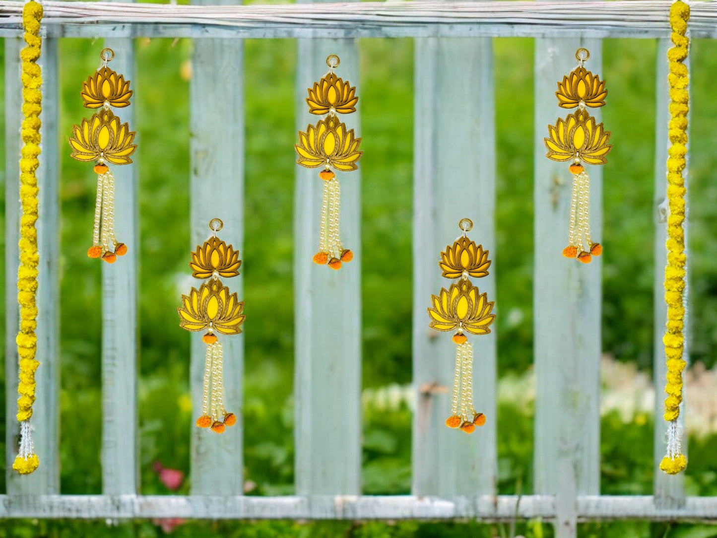 12" Long Lotus Hanging, Set of 5