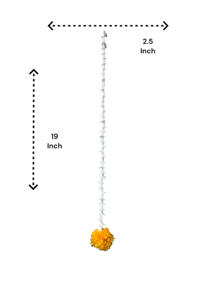 19" Long Marigold Malai Lari, Set of 12
