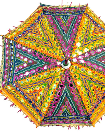 Multicolored Umbrella with Mirror -Set of 3