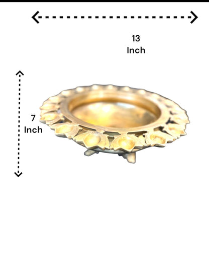 Urli with 18 Lotus Diyas