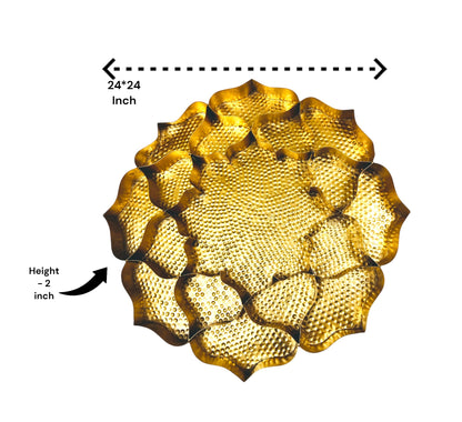 Big Metal Urli Tray with Compartments