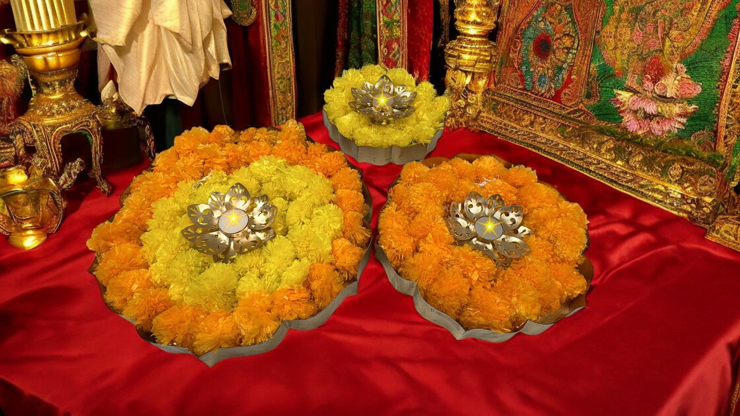 Metal Urli Tray, Set of 3