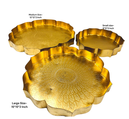 Metal Urli Tray, Set of 3