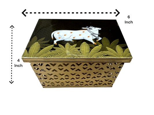 Pichwai Rectangular Trinket Box