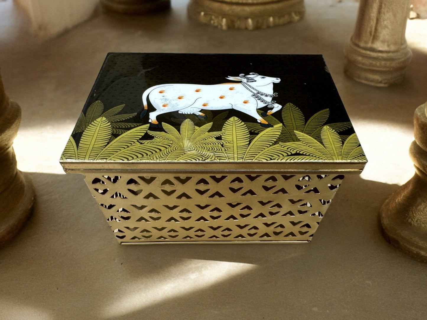 Pichwai Rectangular Trinket Box