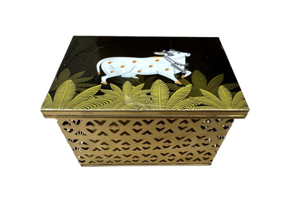 Pichwai Rectangular Trinket Box