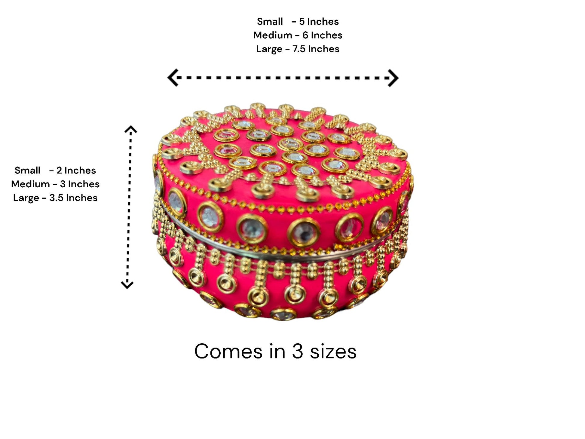 Mataki Shape Box - Red - Dimensions