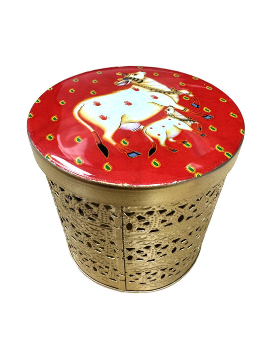 Pichwai Round Trinket Box