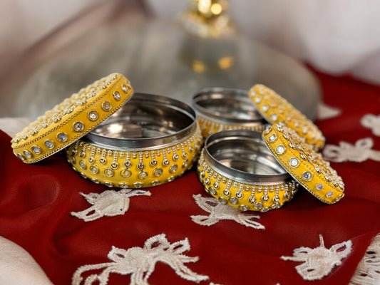 Mataki Shape Box, Set of 3 - Yellow