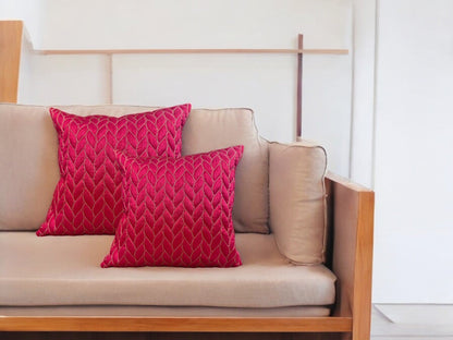 Silk Cushion or Pillow Cover with Choti Design, Set of 2