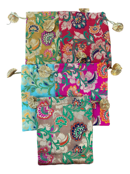Banarasi Silk Potli, Set of 5