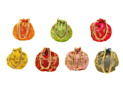 Sequence Silk Potli Bag