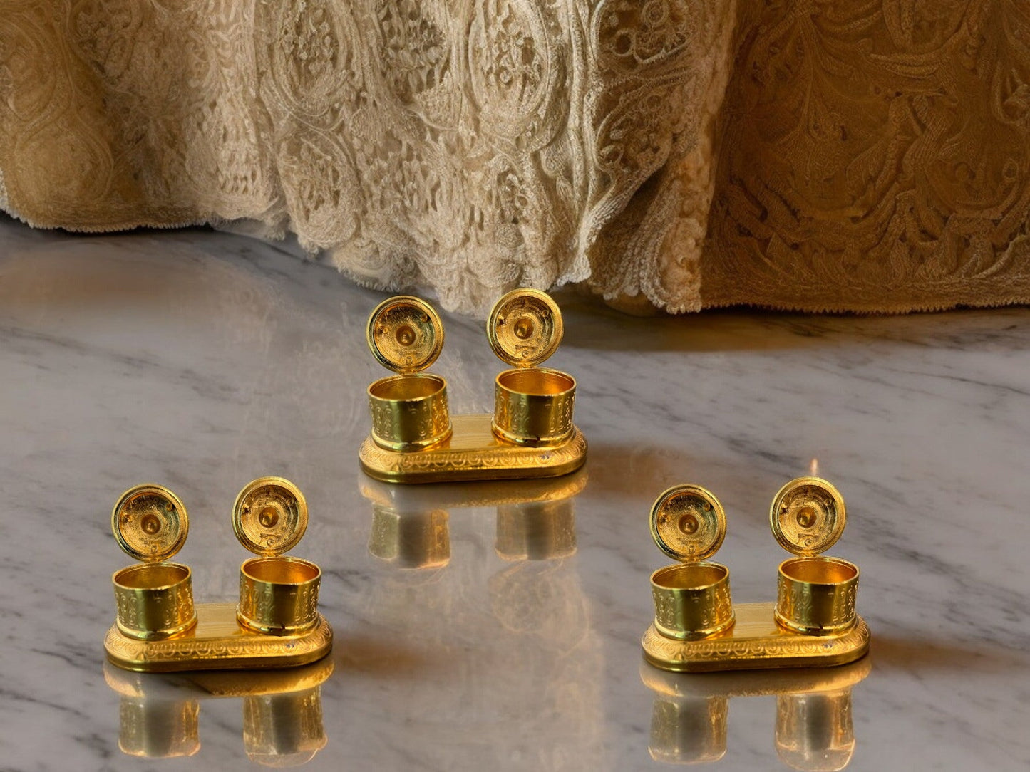 Brass Haldi Kumkum Holder