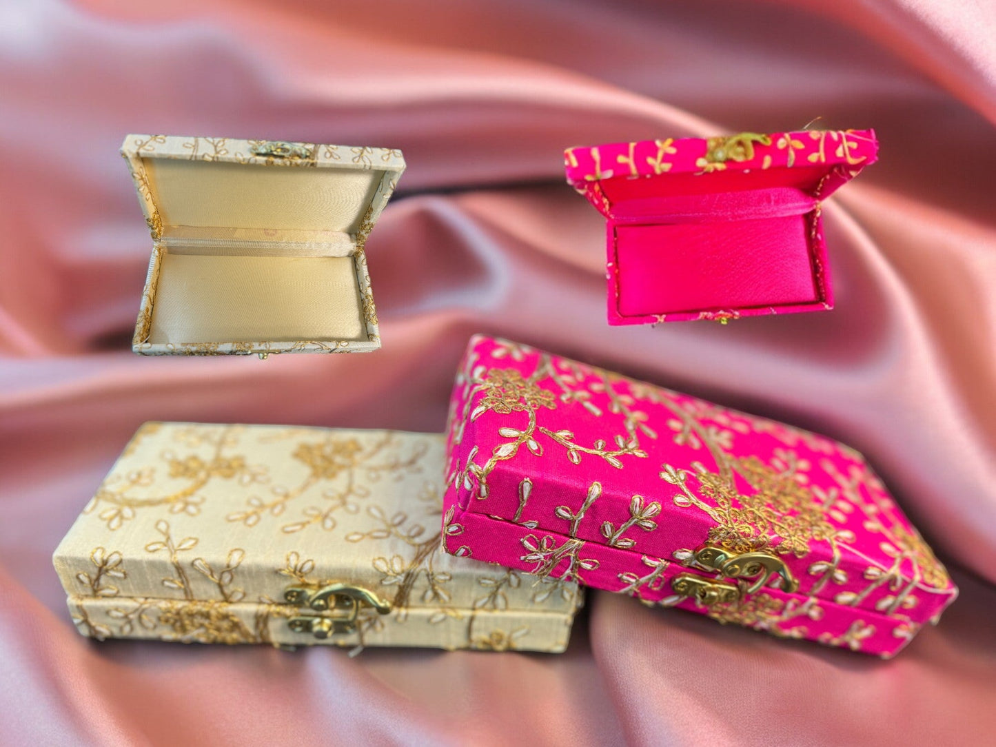 Gift Box with Embroidery, Set of 2