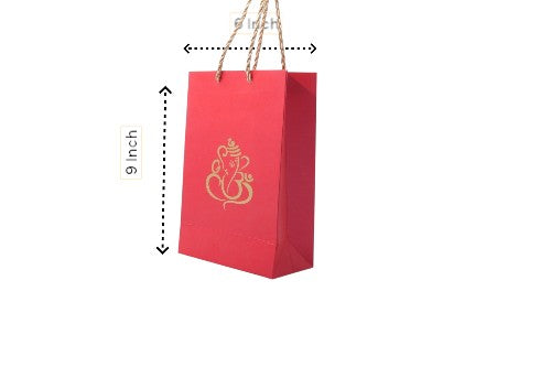 Ganesha / Ganpati Printed Paper Bag, Set of 10