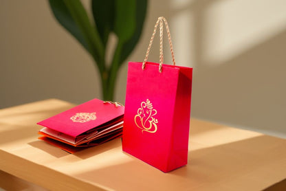 Ganesha / Ganpati Printed Paper Bag, Set of 10