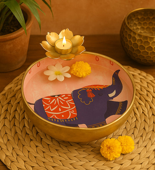 Meena Urli with T-light Holder