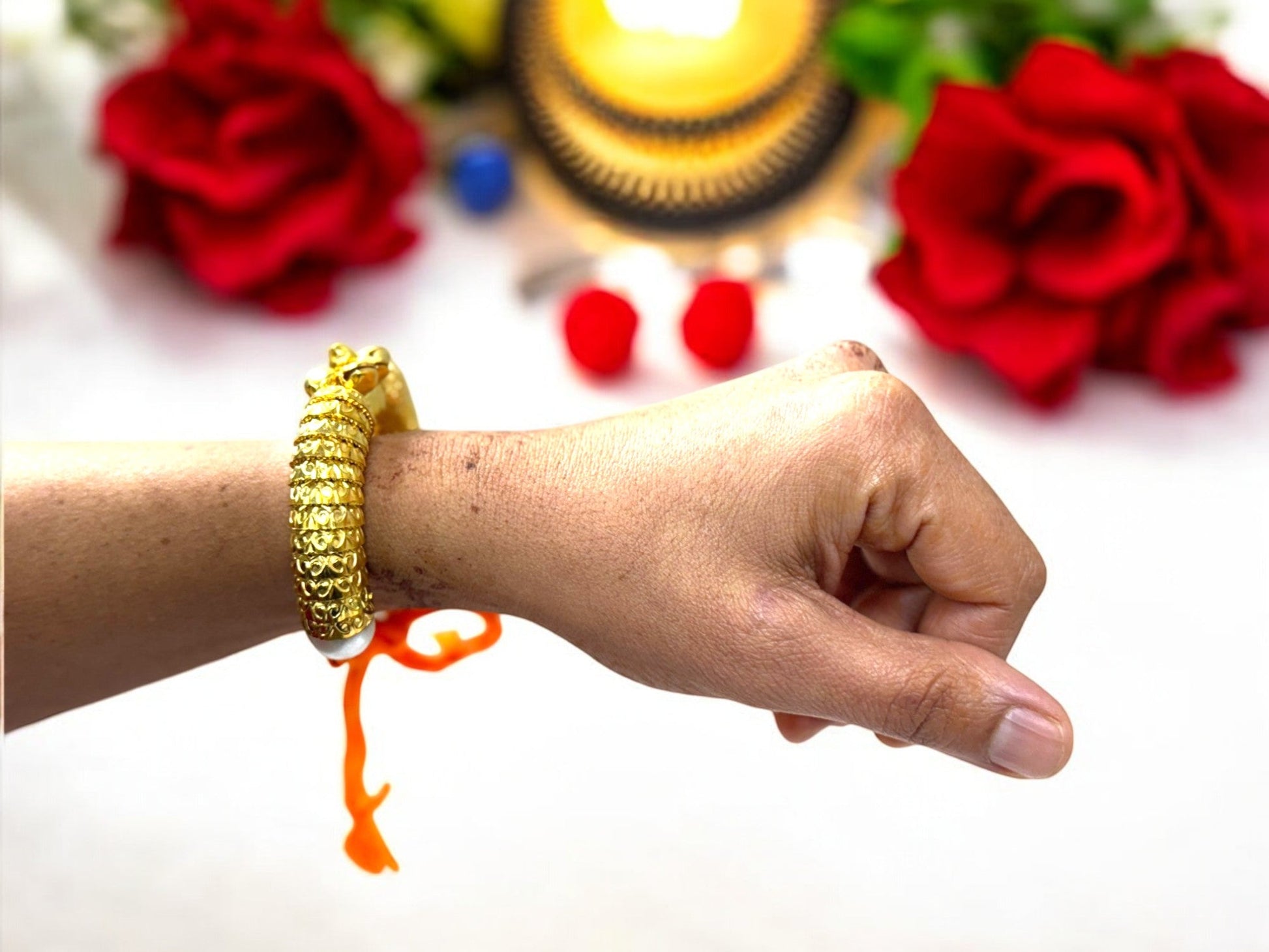 Beautiful Ghungroo & Shell Bracelet on Wrist