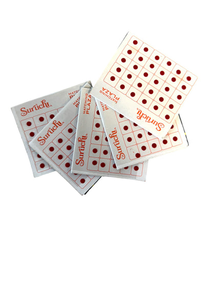 Set of 5 Red Forehead Round Red Bindi For Women, Kumkum Bindi for Ladies - Small Size for Regular Use, Wedding, Festive Occasions, Parties, Karwa Chauth