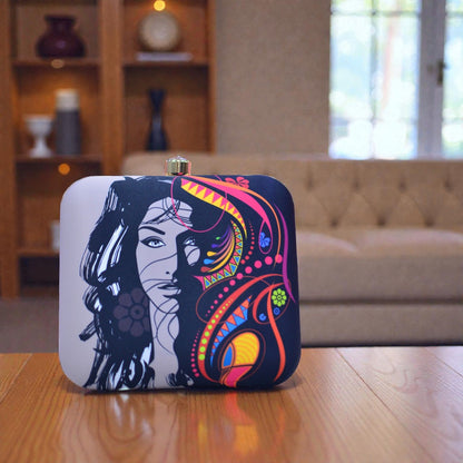 Multicolor Boho Women Printed Clutch
