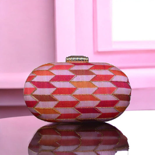 Pink Cylindrical Clutch
