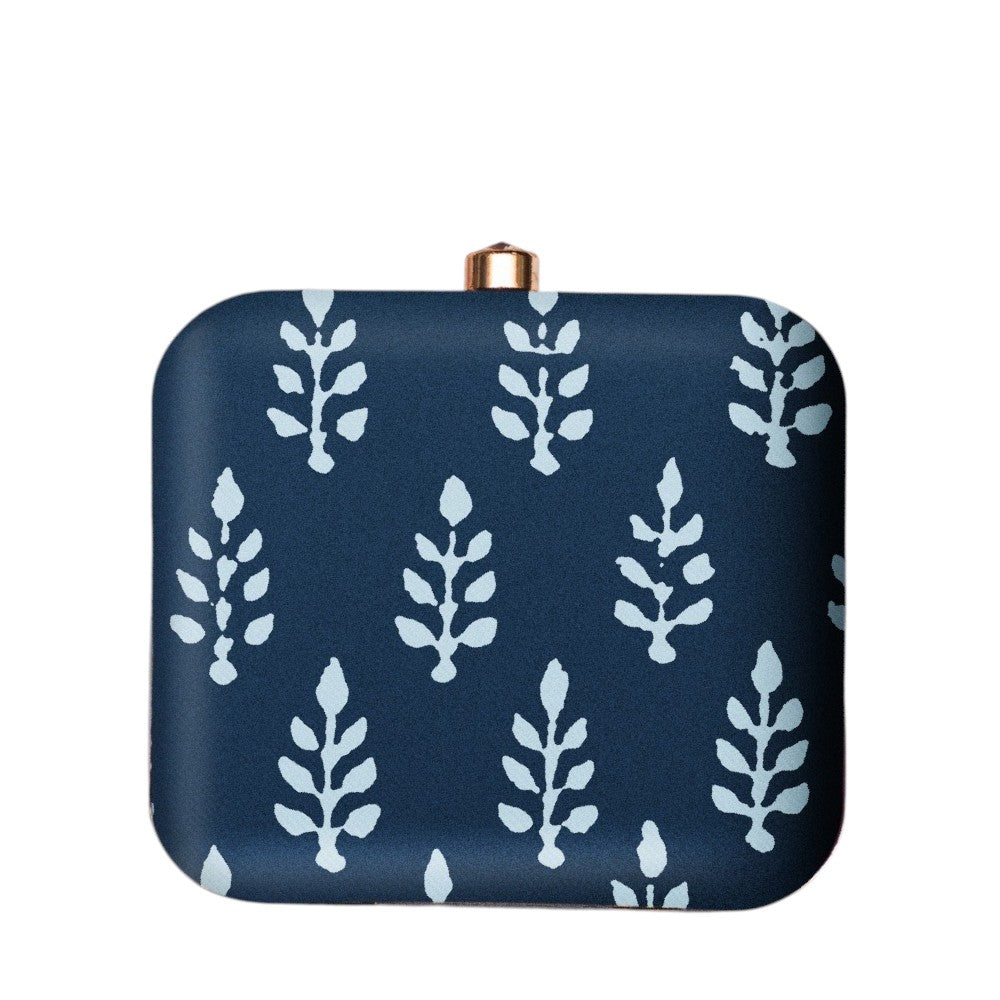 Box Clutch with Leaf Design