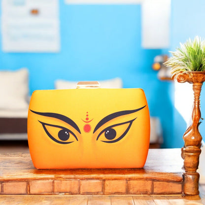 Trendy Clutch with Artistic Eyes Design