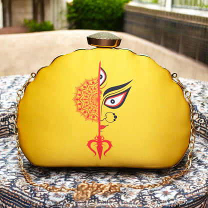 Exclusive Clutch with Durga Portrait