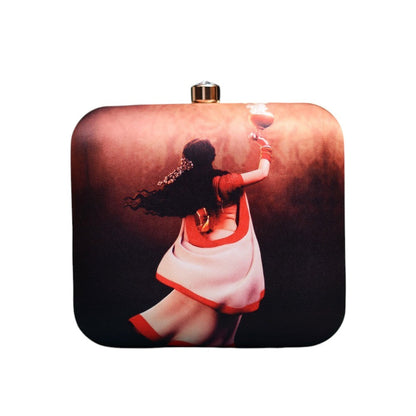 Exclusive Box Clutch with Dhunuchi Portrait