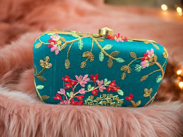 Embroidered Clutch