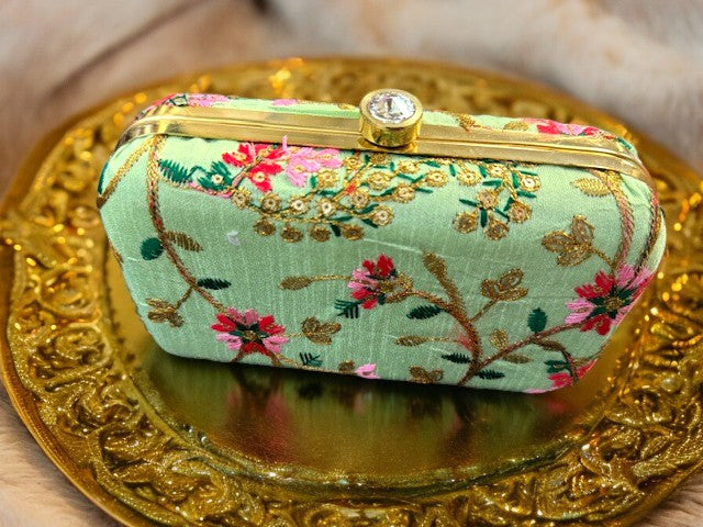 Embroidered Clutch