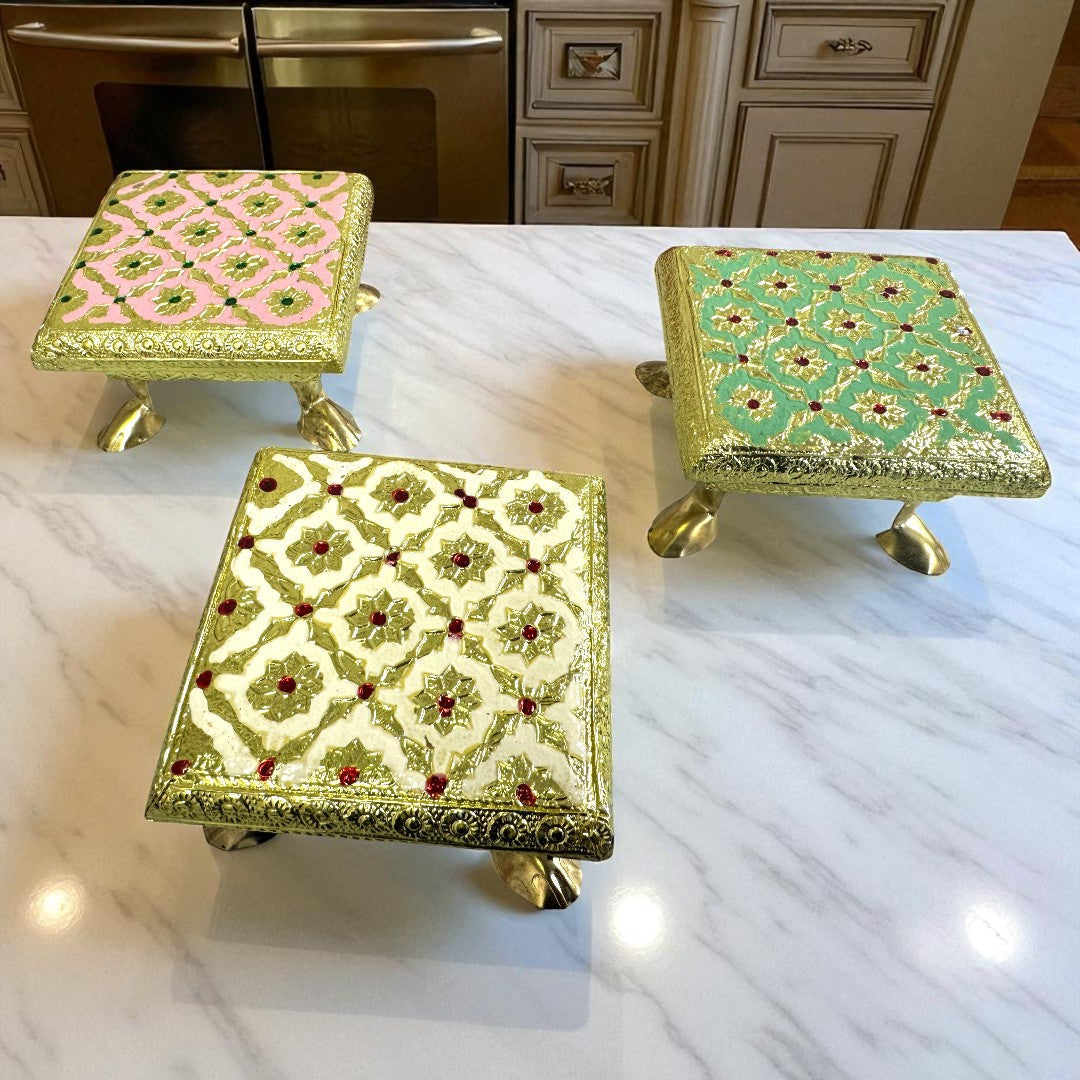 Metal Bajot or Pooja Chowki/ Manai