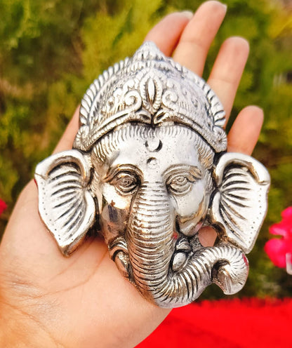 Set of 5 German Silver Wall Hanging Vinayak/ Ganesh ji - Affordable Ganesh Chaturthi Favors
