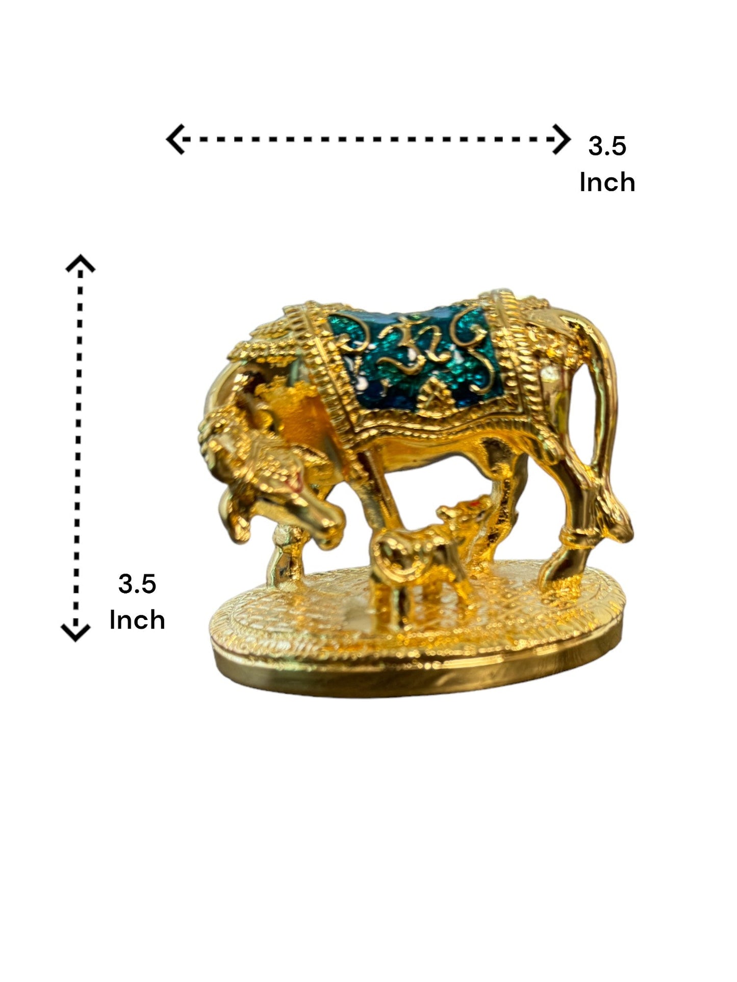 Kamdhenu Idol Figurine for Car Dashboard or Work Desk