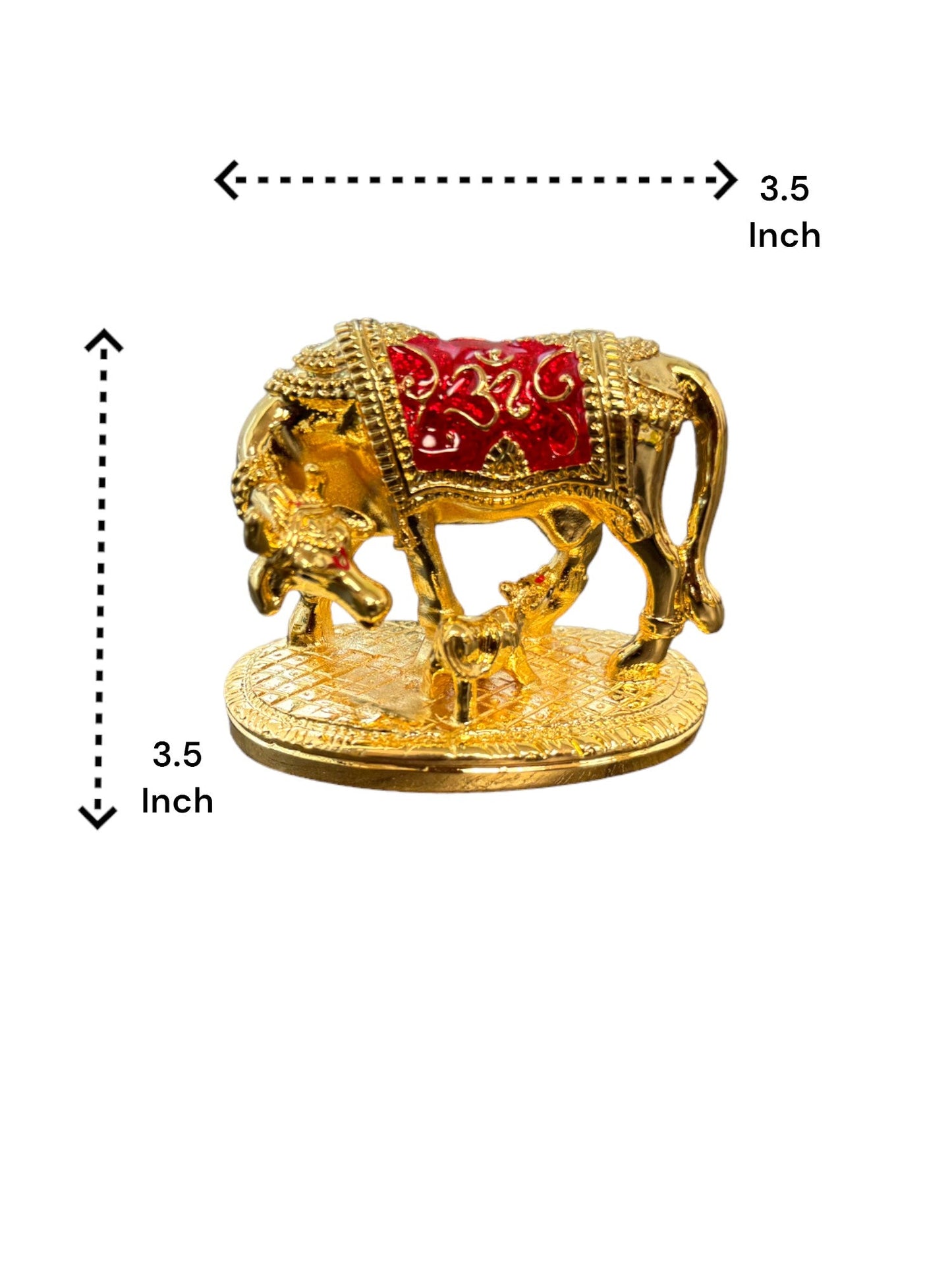 Kamdhenu Idol Figurine for Car Dashboard or Work Desk